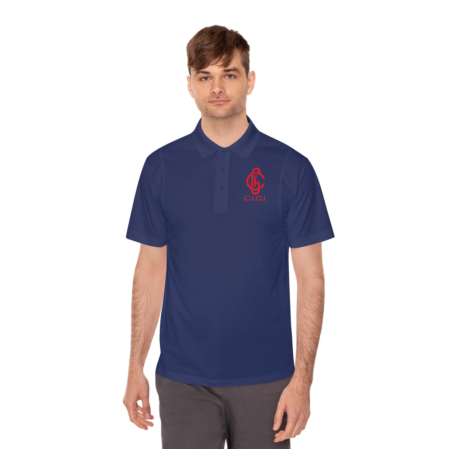 Men's Sport Polo Shirt - C.I.G.I. Emblem Design for Active Lifestyle