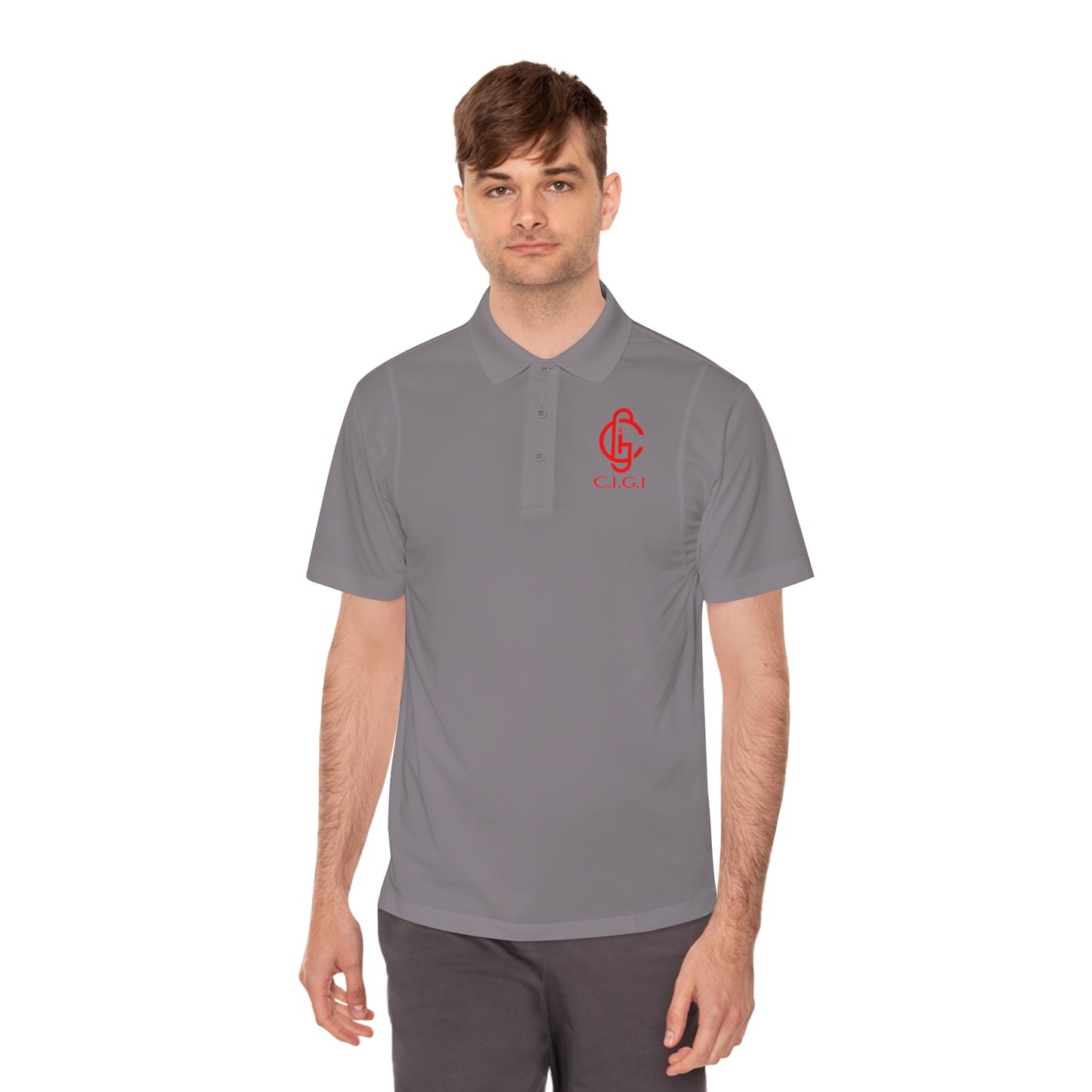 Men's Sport Polo Shirt - C.I.G.I. Emblem Design for Active Lifestyle