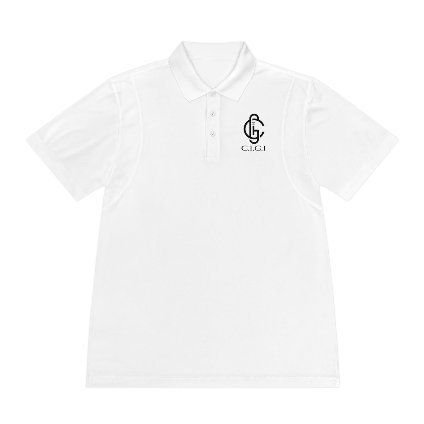 Men's Sport Polo Shirt with C.I.G.I. Logo - Stylish Athletic Wear for Active Lifestyles